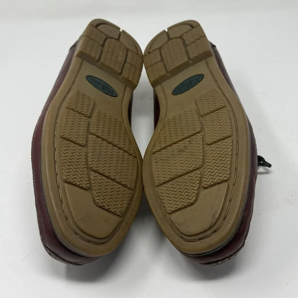 Dockmasters Boat Shoes Mens 12 M Brown Leather Hand Sewn Moccasin Preppy